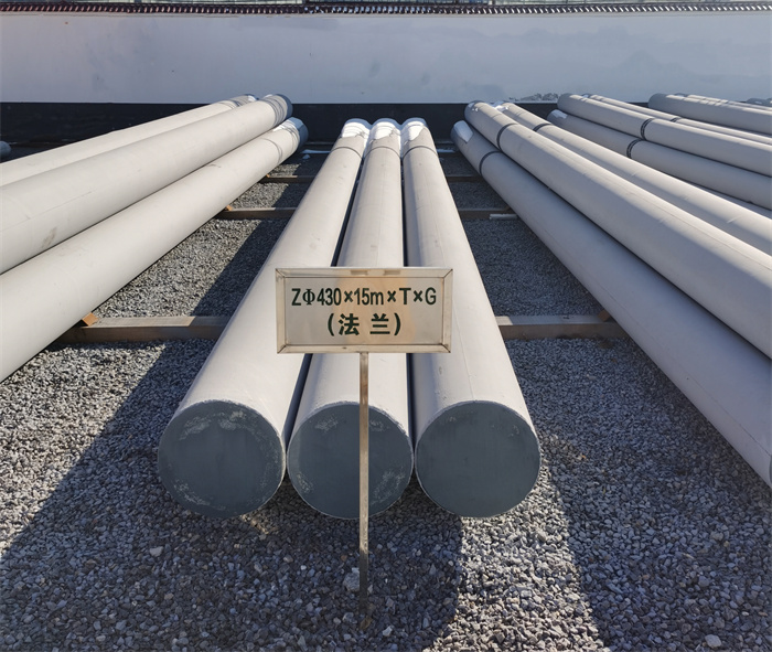 连云港430×15米×T×G法兰水泥杆